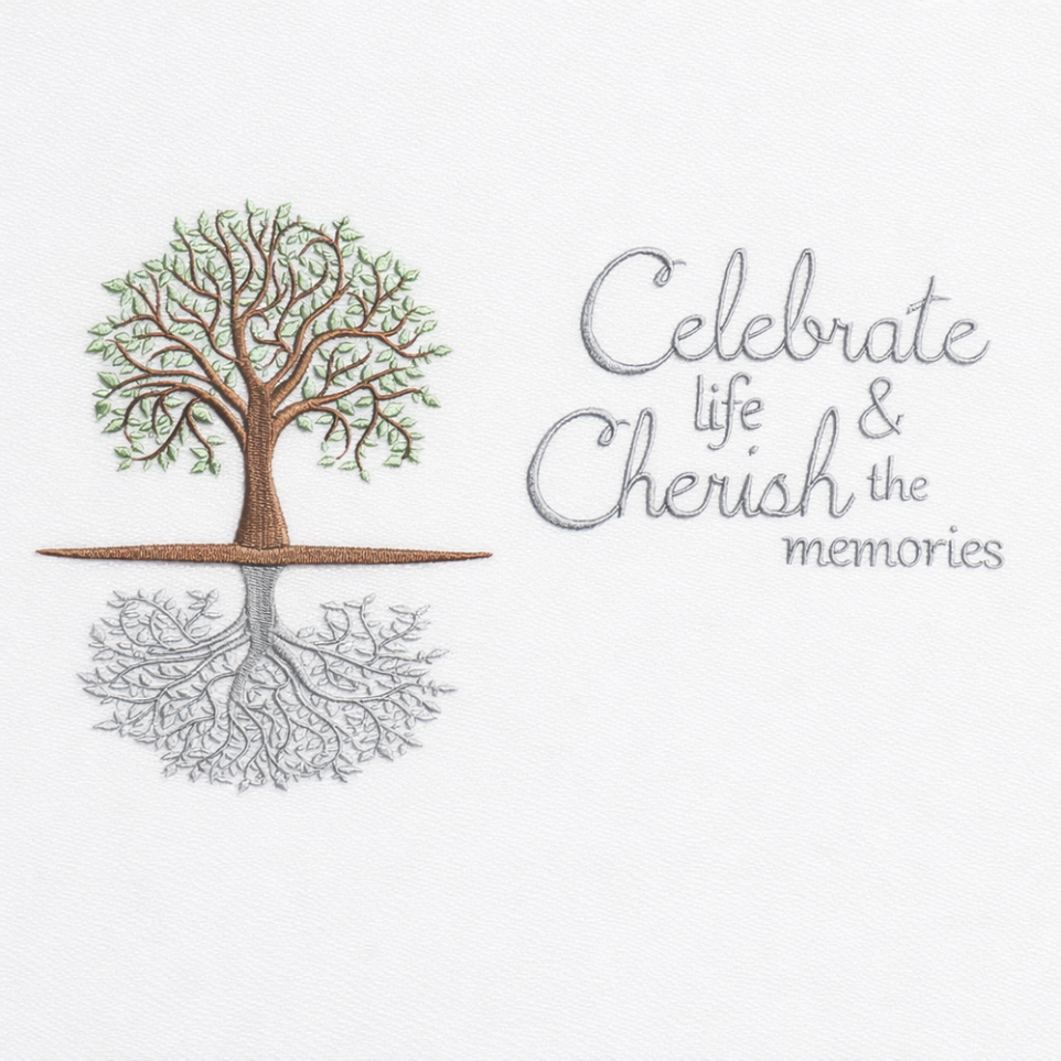 Celebrate Life Embroidery Design