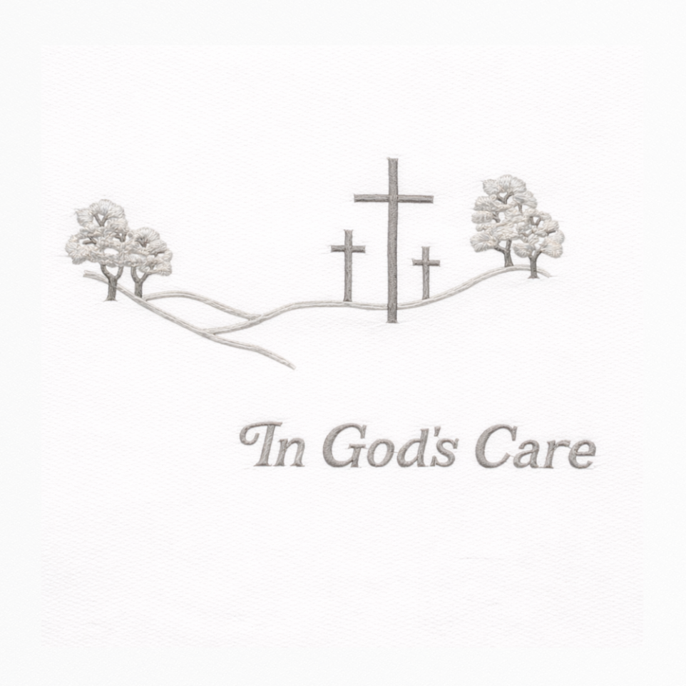 In God's Care Embroidery Design
