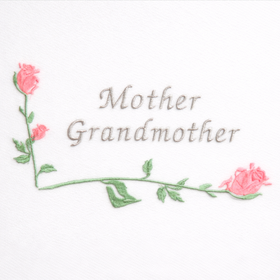 Mother/Grandmother Embroidery Design