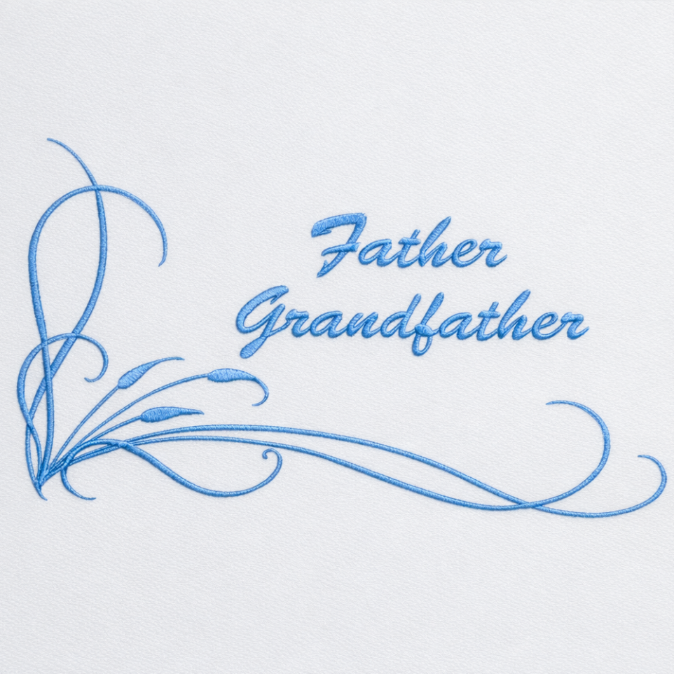 Father/Grandfather Embroidery Design