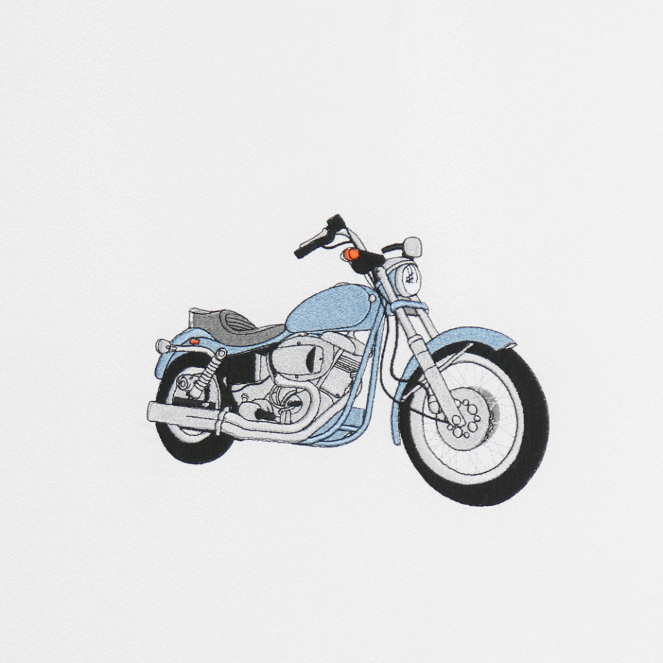 Motorcycle Embroidery Design