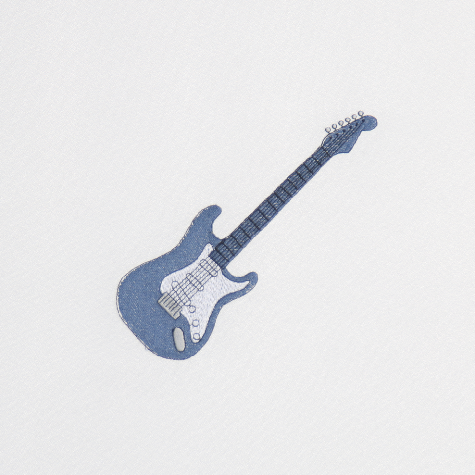 Electric Guitar Embroidery Design