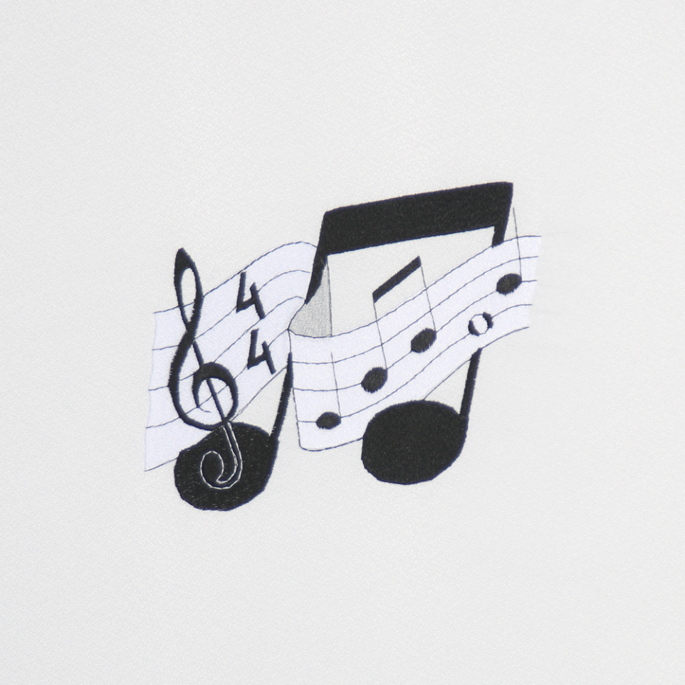 Treble Clef Embroidery Design