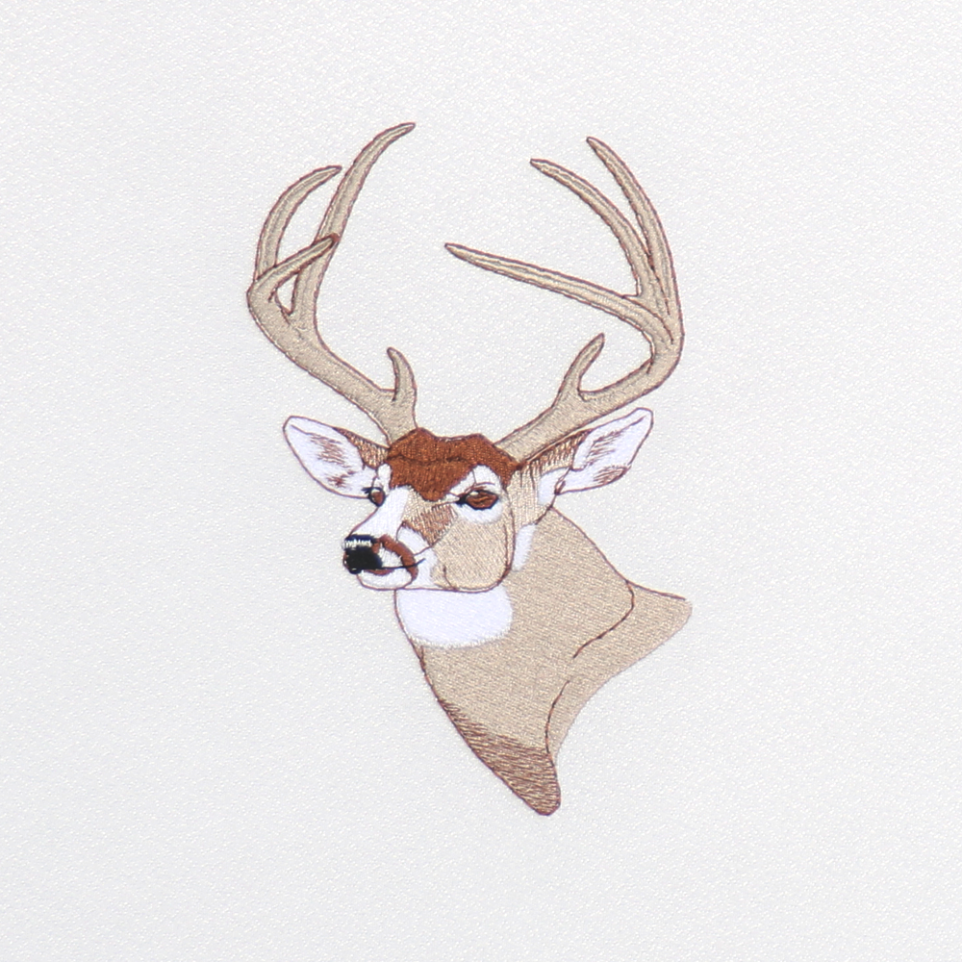 Deer Head Embroidery Design