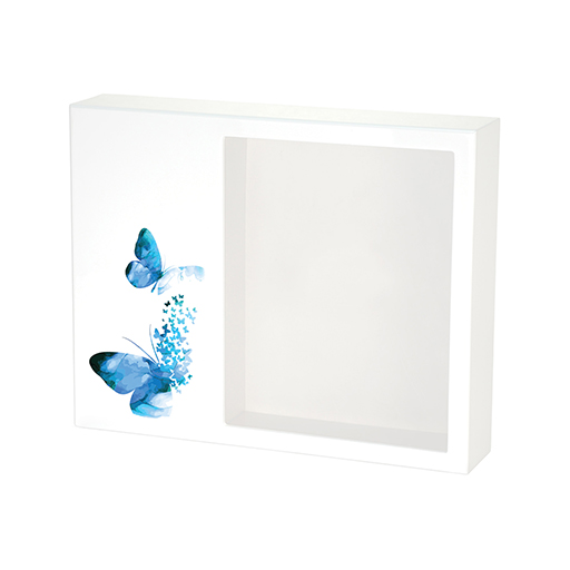 Shadowbox Blue Butterflies