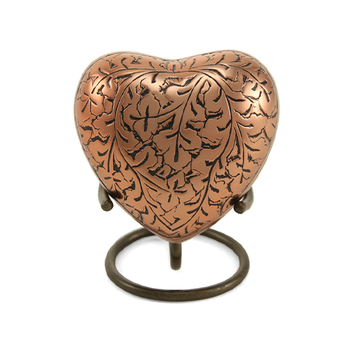 Copper Oak Heart Keepsake