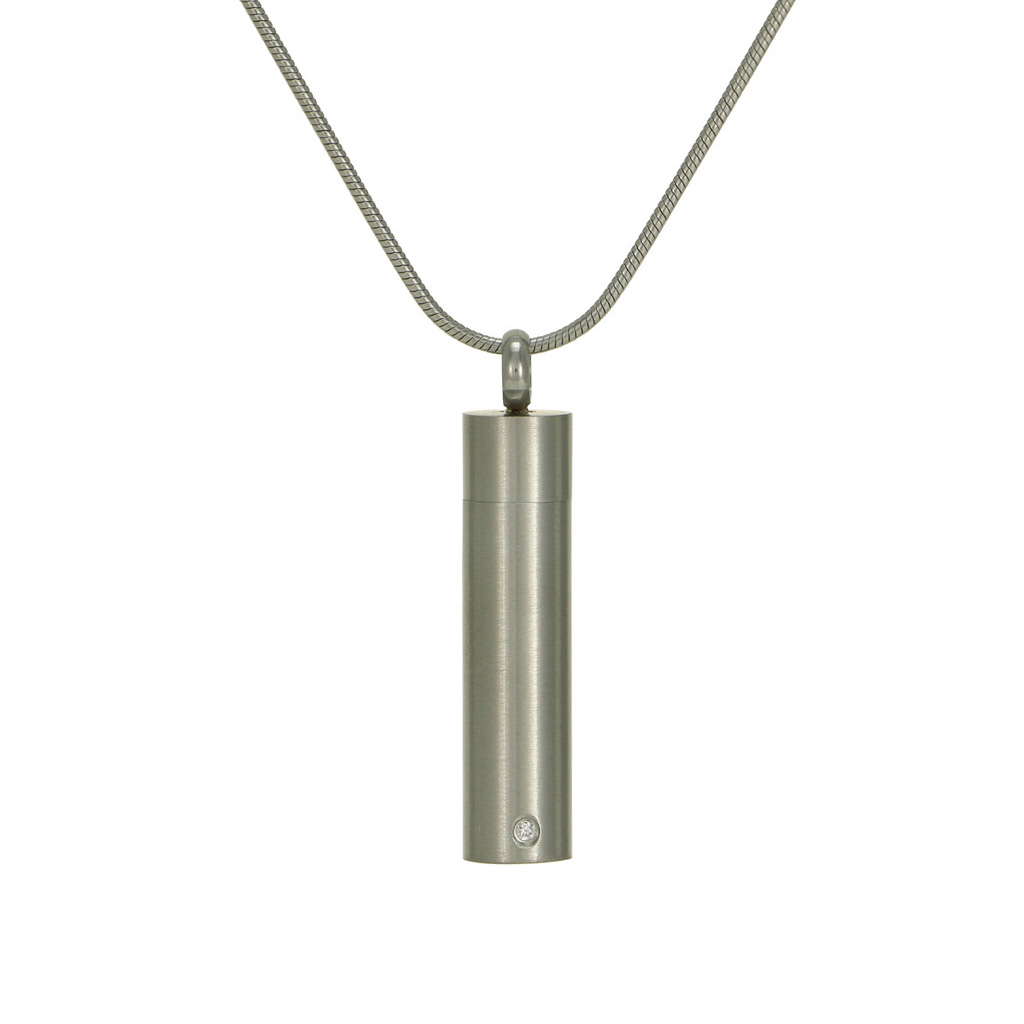 Cylinder Pewter Necklace