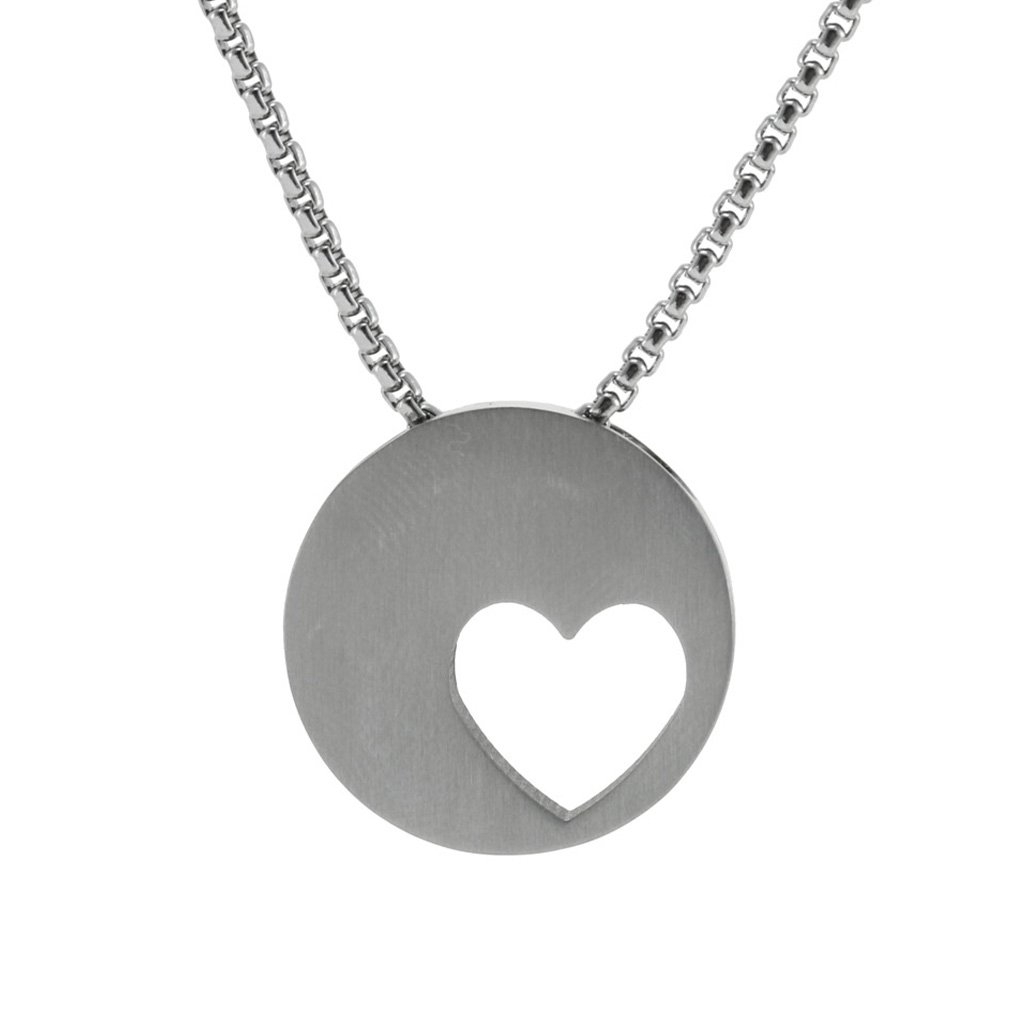 Eternity Heart Pewter Necklace