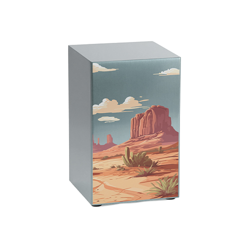 Life Canvas Desert Landscape Pewter