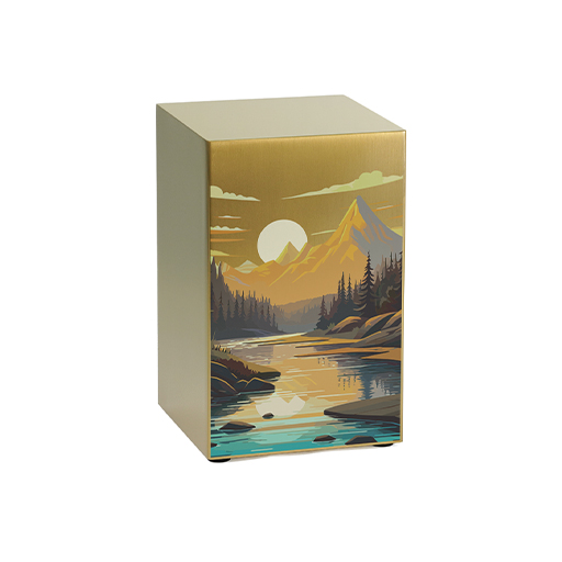 Life Canvas Mountain Landscape Bronze