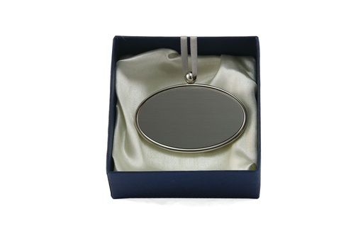 [URN-C401] Silver Oval Urn Pendant