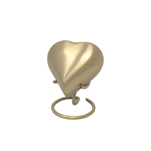 [URN-ML B-1001H] Bronze Heart Keepsake with Stand