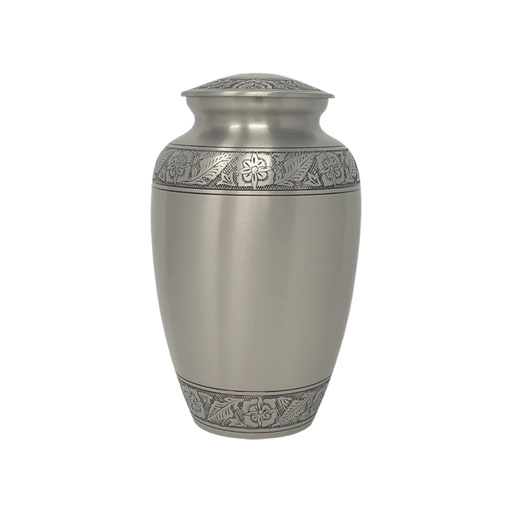 [URN-ML B-2002L] Embossed Pewter Large