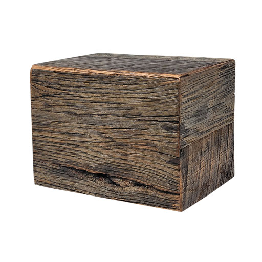 [URN-ML W-1003L] Reclaimed Barnwood Urn Large