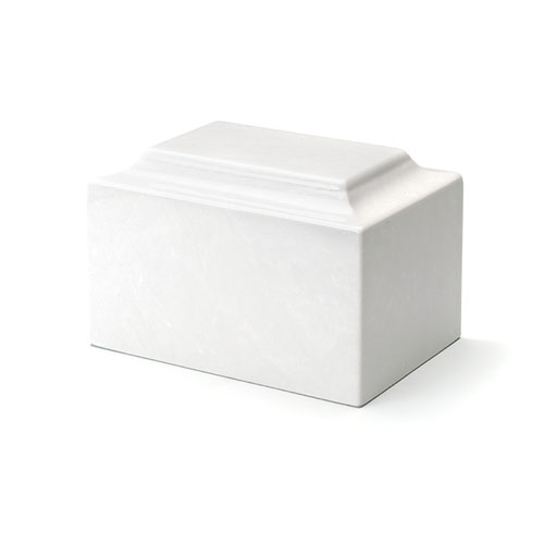 [URN-ML M-5013L] Classic White Cultured Marble Urn